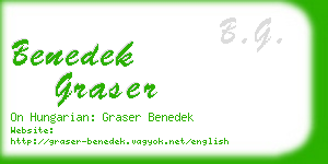 benedek graser business card